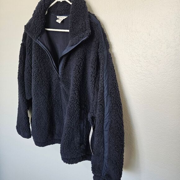 NWT Athleta | Cloud Fleece Cozy Soft Sweatshirt In Navy Blue, Womens 2X - Picture 4 of 8